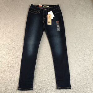 Levi Jeans Women 27x30 Blue Minimalist Preppy Denim 711 Skinny Dark Wash Classic